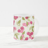 Reife rote Kirsche. Mattglastasse (VorderseiteRechts)