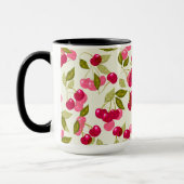 Reife rote Kirsche. Tasse (Links)