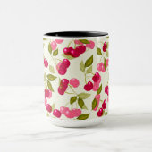 Reife rote Kirsche. Tasse (Zentrum)