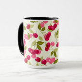 Reife rote Kirsche. Tasse (Vorderseite Links)