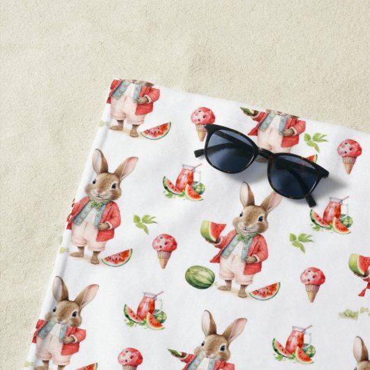 reife, saftige, rote Wassermelone Strandtuch (Beispiel)