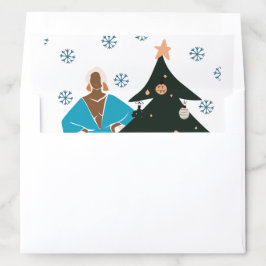Reife schwarze Frau Weihnachts-Keramik Ornament