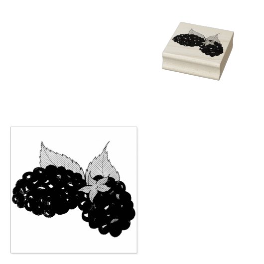 Reife Sommer BlackBerry BlackBerry Berry Berries Gummistempel (Stempel)