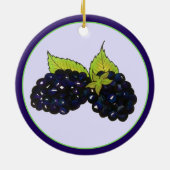 Reife Sommer BlackBerry BlackBerry Berry Berries Keramik Ornament (Hinten)
