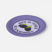 Reife Sommer BlackBerry BlackBerry Berry Berries Pappteller (Schrägansicht)