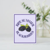 Reife Sommer BlackBerry BlackBerry Berry Berries Postkarte (Stehend Vorderseite)