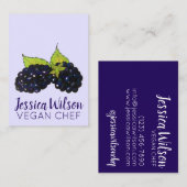 Reife Sommer BlackBerry BlackBerry Berry Berries Visitenkarte (Vorne/Hinten)