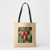 Reife Tomaten und Blätter Tasche (Vorderseite)