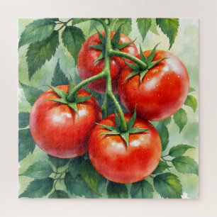 Reife Tomatenranke Aquarell Frisch Puzzle