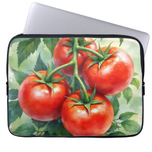 Reife Tomatenrebe Wasserfarbe Frisch Laptopschutzhülle
