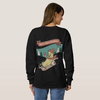 Reife Weihnachts-Banane-Ski-Retro-Cartoon-Hoodies Sweatshirt