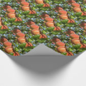 Reife Weingartenpfirsiche Geschenkpapier (Ecke)