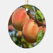 Reife Weingartenpfirsiche Keramikornament (Links)