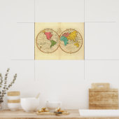 Reife Weltkarte 7_Karten der Antike Poster (Küche)