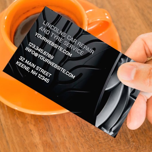 Reifen Auto Reparaturkarte Visitenkarte