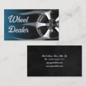 Reifen des Händlers mit Flammen blau Visitenkarte (Vorne/Hinten)