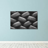 Reifen für schwarze Kraftfahrzeuge 2 Leinwanddruck (Insitu (Holzboden))