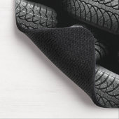 Reifen für schwarze Kraftfahrzeuge Mousepad (Ecke)
