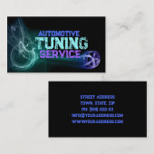 Reifen mit schwarzer Flamme-Visitenkarte Visitenkarte (Vorne/Hinten)