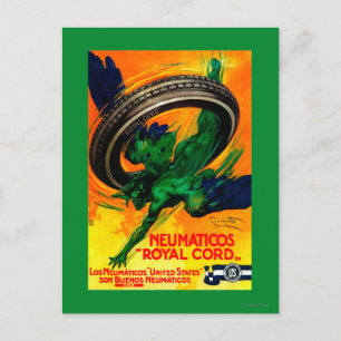 Reifen Royal Cord Vintage PosterEuropa Postkarte