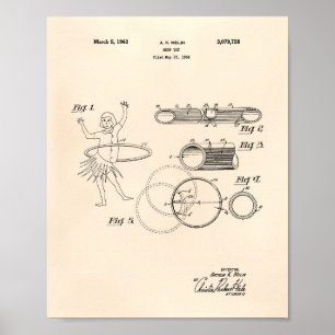 Reifen Spielzeug 1963 Patent Kunst Altes Peper Poster