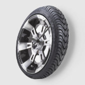 Reifen und Felge Große Wanduhr (Winkel)