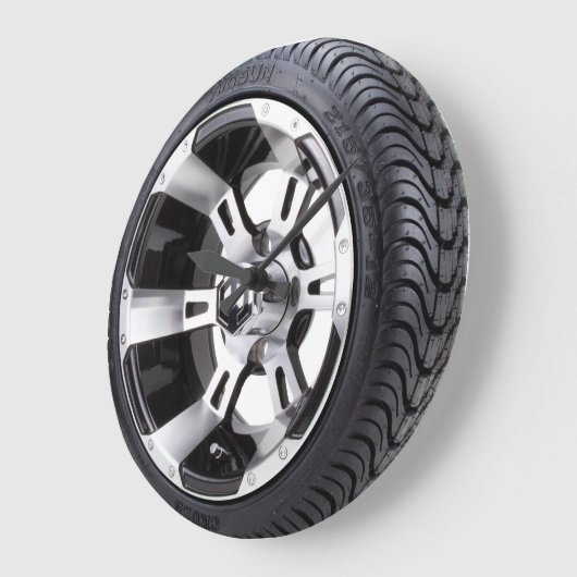 Reifen und Felge Große Wanduhr (Winkel)
