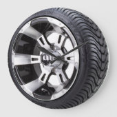 Reifen und Felge Große Wanduhr (Vorderseite)