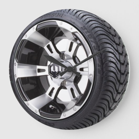 Reifen und Felge Große Wanduhr (Vorderseite)