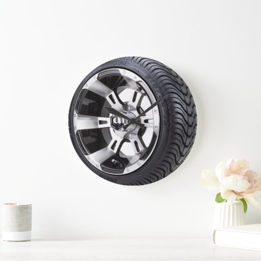 Reifen und Felge Große Wanduhr (Zuhause)