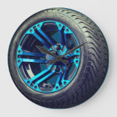 Reifen und Felge Große Wanduhr (Vorderseite)
