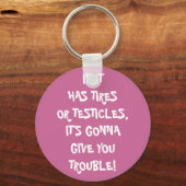 Reifen und Hoden Schlüsselanhänger (Vorderseite)