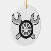 Reifen und Wrenches Keramik Ornament (Rechts)