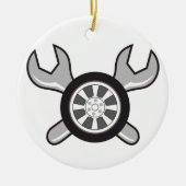 Reifen und Wrenches Keramik Ornament (Vorne)