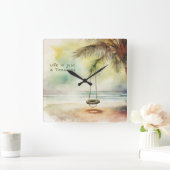 Reifenausschlag - quadratische wanduhr (Zuhause)