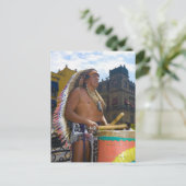 Reifender Mann mit Schlagzeug, Zocalo, Postkarte (Stehend Vorderseite)