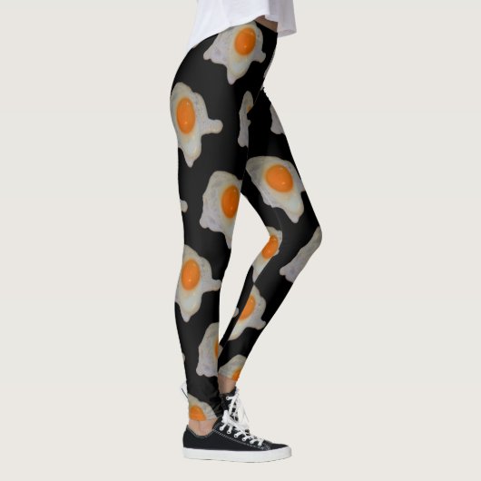 Reifeneier-Muster auf Schwarz Leggings (Rechts)