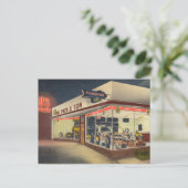 Reifenhandlung für Oldtimer Postkarte (Stehend Vorderseite)