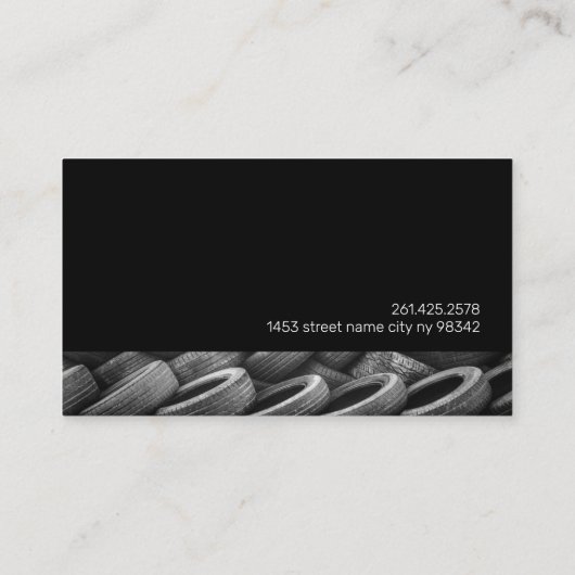 Reifenladen Gerecycelt Auto Visitenkarte (Rückseite)