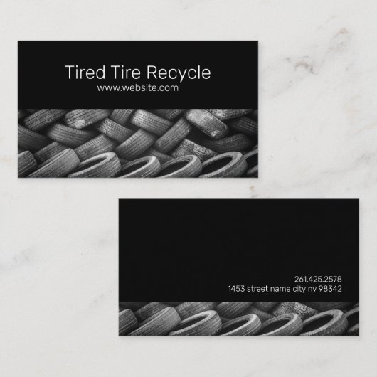 Reifenladen Gerecycelt Auto Visitenkarte (Vorne/Hinten)