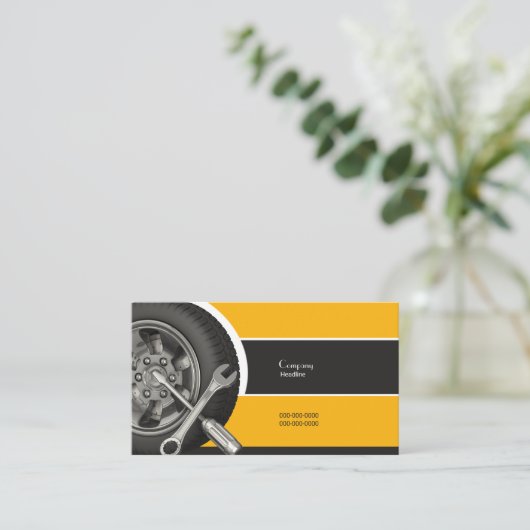 Reifenreparatur Visitenkarte (Stehend Vorderseite)