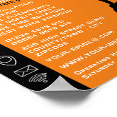 Reifenreparaturmenschentwürfe, Reifenfachgeschäft Poster (Ecke)