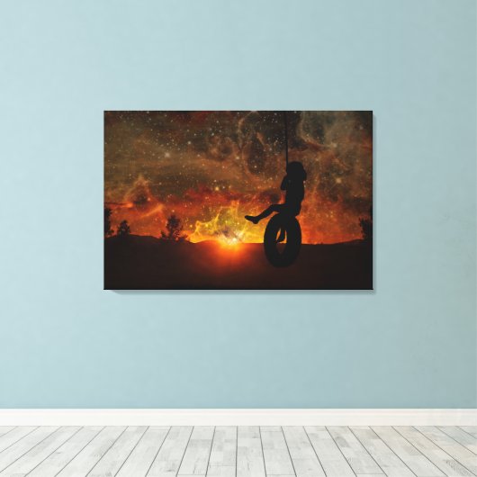 Reifenschwingengeflecht - Leinwand (Insitu (Holzboden))