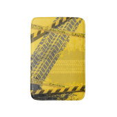 Reifenspur - gelber Hintergrund Badematte (Vorderseite Vertikal)