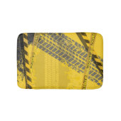 Reifenspur - gelber Hintergrund Badematte (Vorderseite)