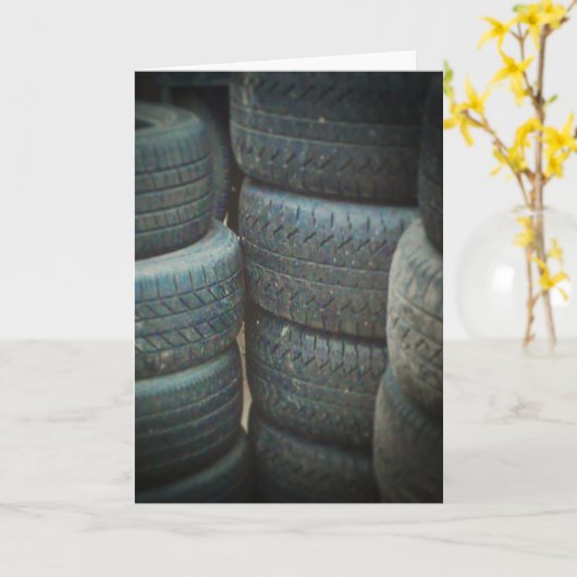 "Reifenstapel" wird gut Karte (Gelbe Blume)