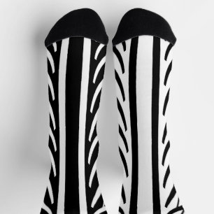 Reifenstruktur abstrakt in Schwarz-Weiß  Socken