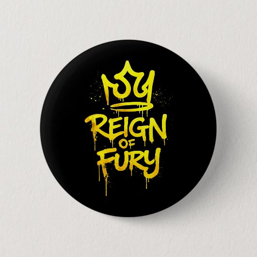 Reign of Fury Martial Arts BJJ MMA Boxen Button (Vorderseite)