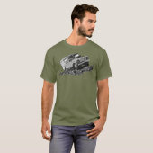 Reihe 1 LandRover Illustration T Shirt (Vorne ganz)