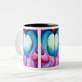 Reihe 1, Nr. 8, Georgia O'Keeffe, Zweifarbige Tasse (Vorderseite Links)